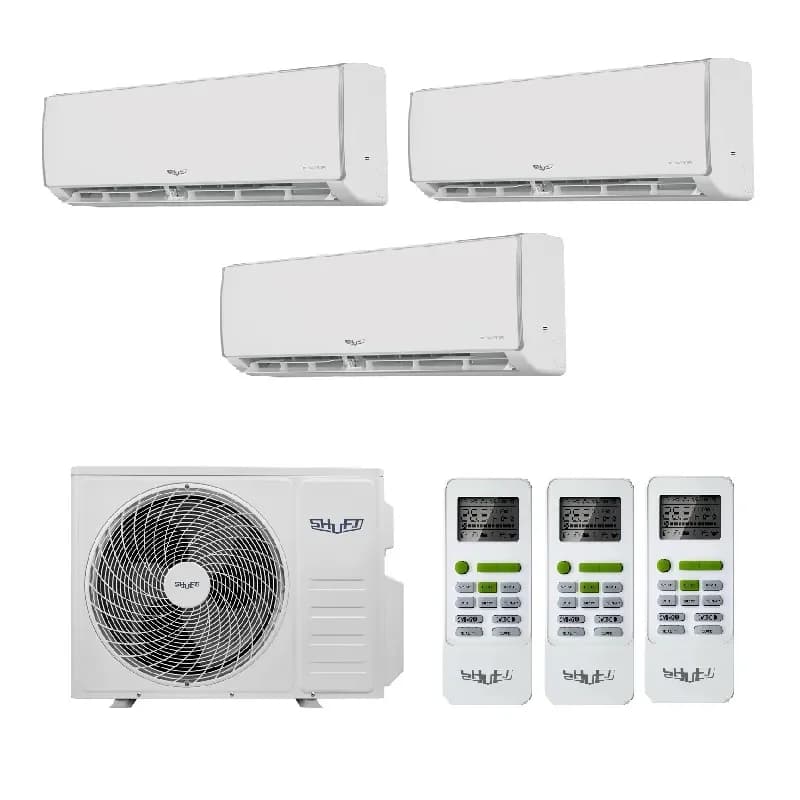 Мульти сплит система на 3 комнаты Shuft SFMO/I-27 FMI-3/N8/Out / SFMS/I-09 HB FMI/N8/In/white - 3 шт.