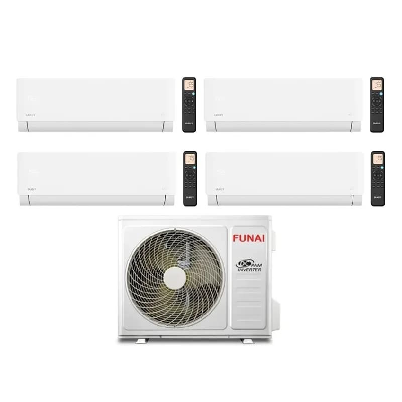 Мульти сплит система на 4 комнаты Funai RAM-I-4SKG105HP.02/U / RAM-I-SN30HP.W02/S - 4 шт.