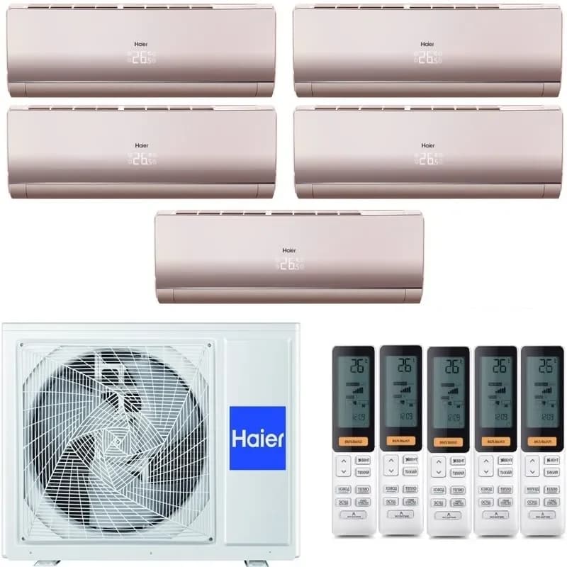 Мульти сплит-системы на 5 комнат Haier 5U90S2SS5FA / AS25S2SF4FA-G - 5шт.