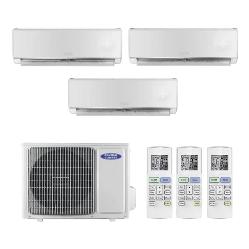 Мульти сплит система на 3 комнаты General Climate GU-M3E21H32 / GC-ME07HR32 - 3 шт.