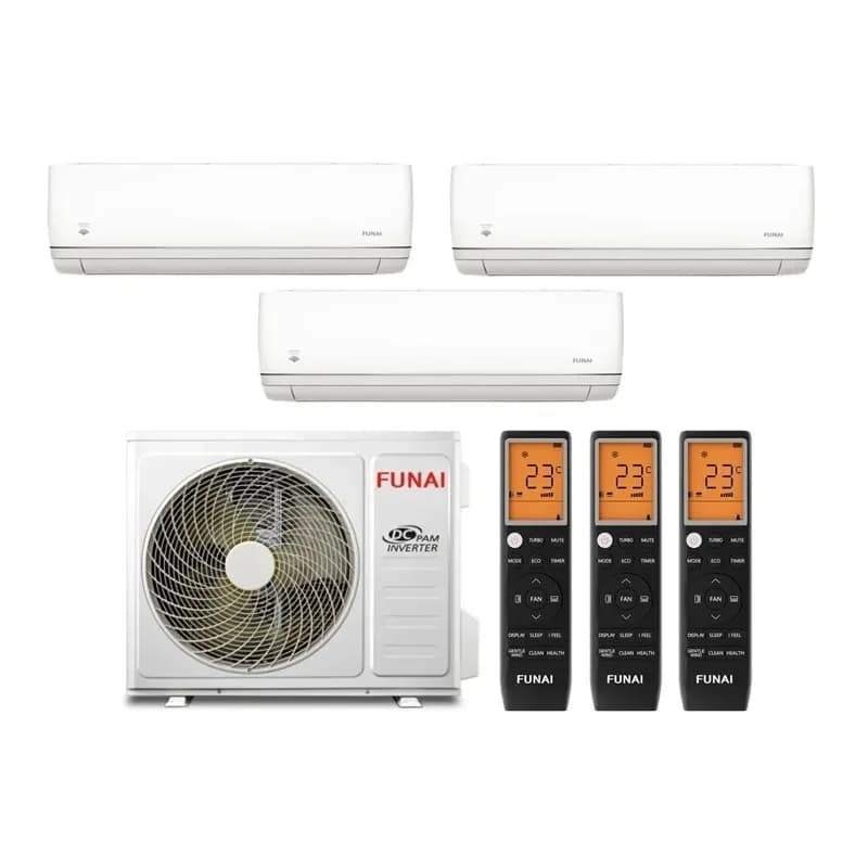 Мульти сплит система на 3 комнаты Funai RAM-I-3SKG80HP.02/U / RAM-I-KD30HP.W02/S - 3 шт.