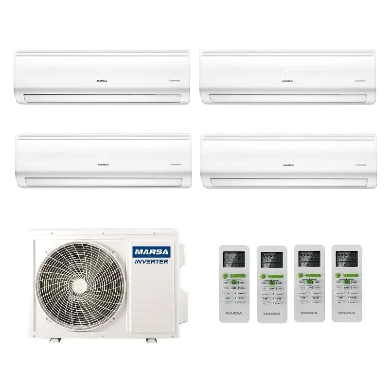 Мульти сплит система на 4 комнаты Marsa MRK-4M32HTPE-W / MRK-T09PA - 4шт.