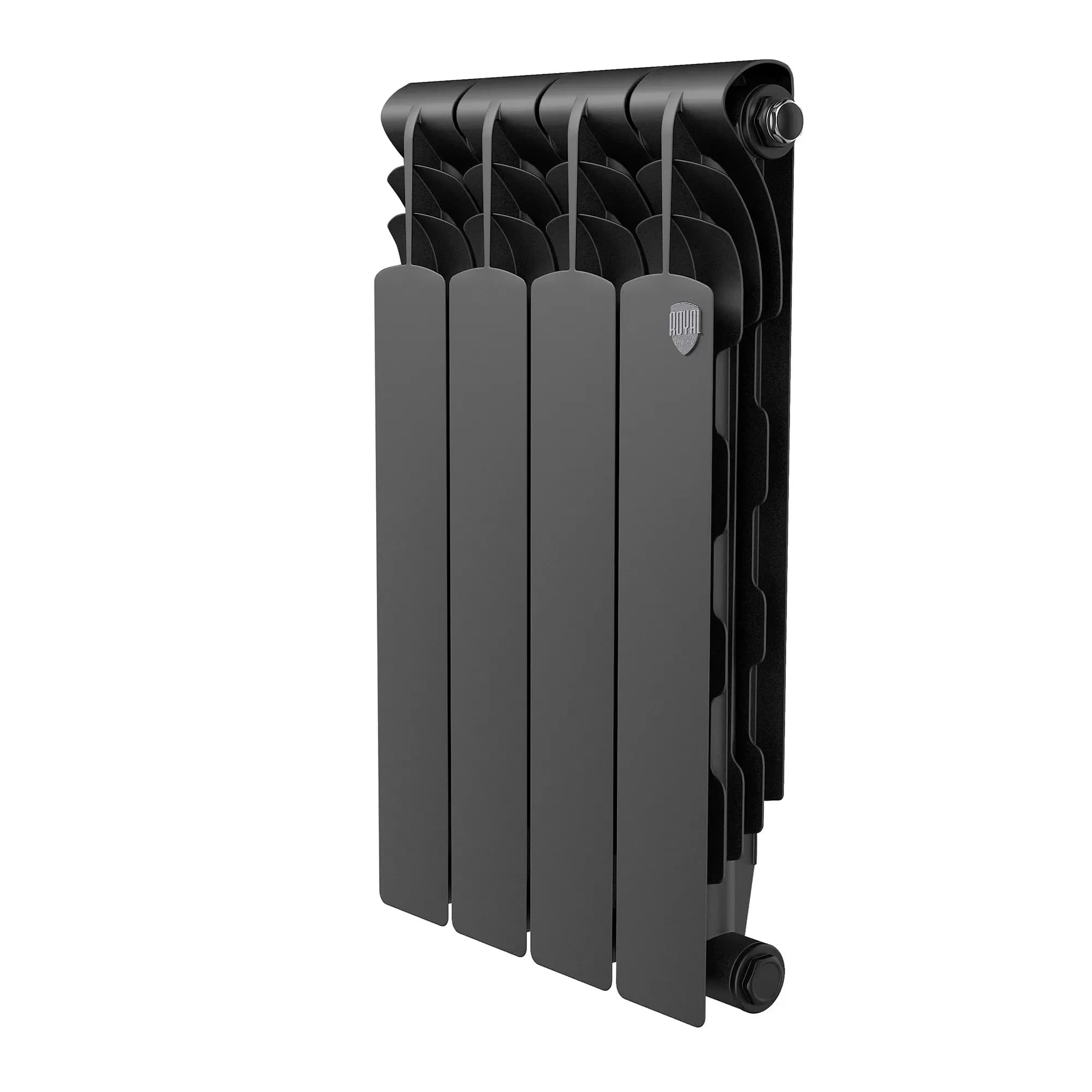 Радиатор биметаллический Royal Thermo Revolution Bimetall 500 2.0 / Noir Sable – 4 секц.