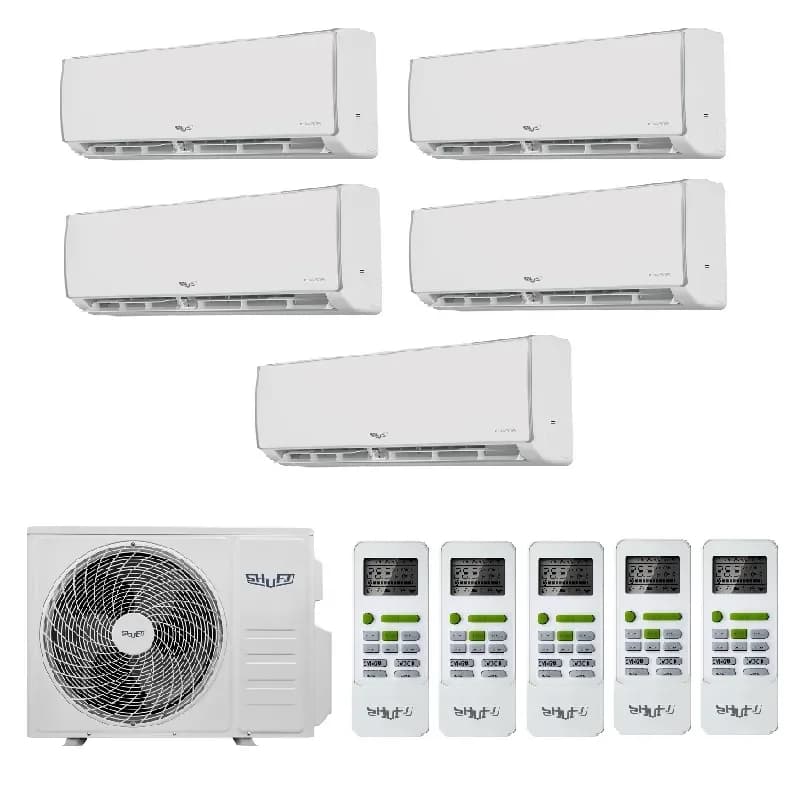 Мульти сплит система на 5 комнат Shuft SFMO/I-42 FMI-5/N8/Out / SFMS/I-09 HB FMI/N8/In/white - 5 шт.