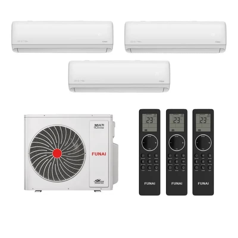Мульти сплит система на 3 комнаты Funai RAM-I-3KG70HP.01/U / RAM-I-DA25HP.W01/S - 3 шт.
