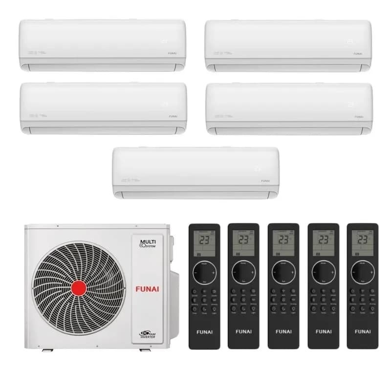 Мульти сплит система на 5 комнат Funai RAM-I-5KG120HP.01/U / RAM-I-DA25HP.W01/S - 5 шт.
