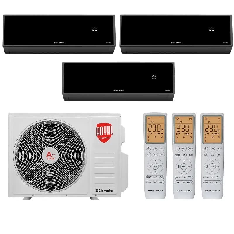 Мульти сплит система на 3 комнаты Royal Thermo RTFMO/out-21HN8 / RTFMI/in-07HN8/black - 3 шт.