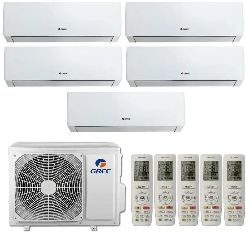 Мульти сплит система на 5 комнат Gree GWHD(42)NK6LO(LC)(LH) / GWH09AGAXA-K6DNA4C/II - 5 шт.