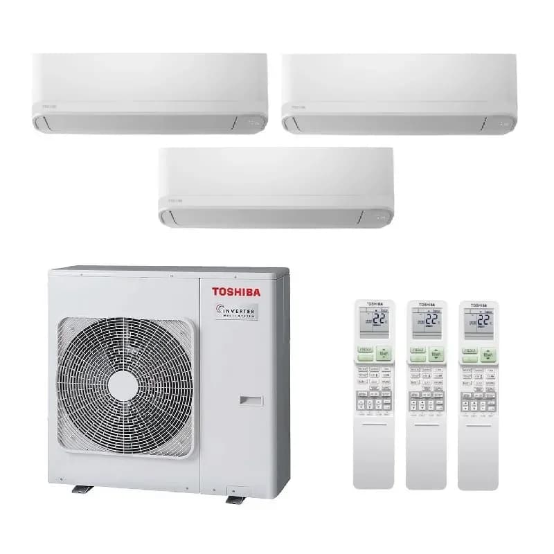Мульти сплит система на 3 комнаты Toshiba RAS-3M26G3AVG-E / RAS-B10CKVG-E - 3 шт.