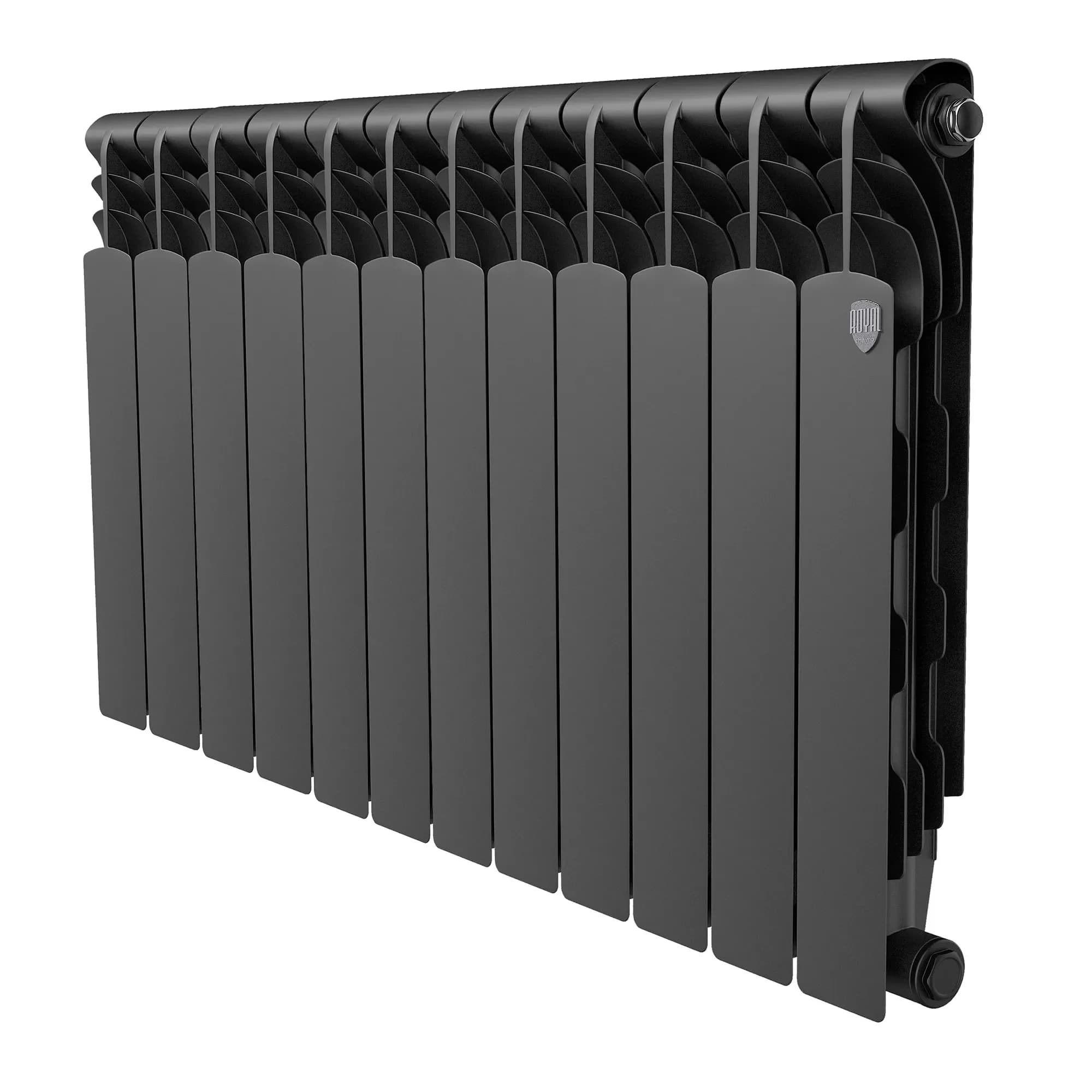 Радиатор биметаллический Royal Thermo Revolution Bimetall 500 2.0 / Noir Sable – 12 секц.