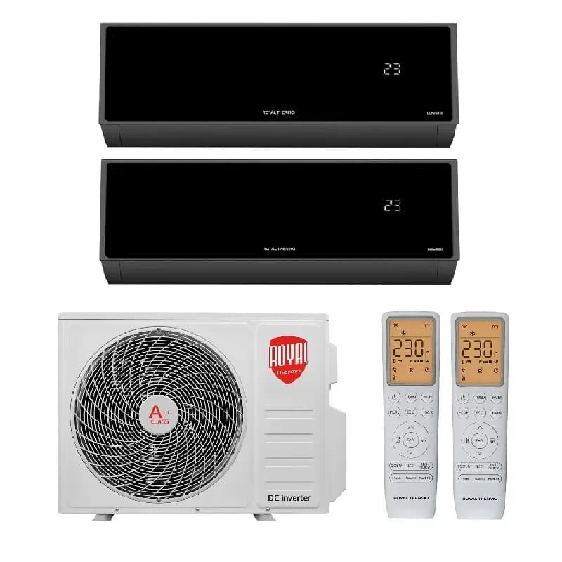 Мульти сплит система на 2 комнаты Royal Thermo RTFMO/out-14HN8 / RTFMI/in-07HN8/black - 2 шт.