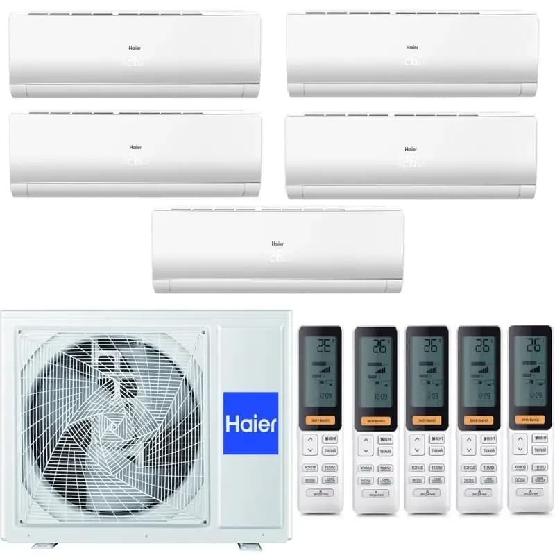 Мульти сплит-системы на 5 комнат Haier 5U105S2SS5FA / AS25S2SF3FA-W - 5шт.