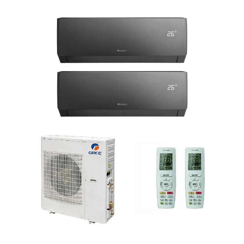 Мульти сплит система на 2 комнаты Gree GWHD(18)NK6OO (LC)(LH) / GWH09AGCXB-K6DNA4F/ - 2шт.