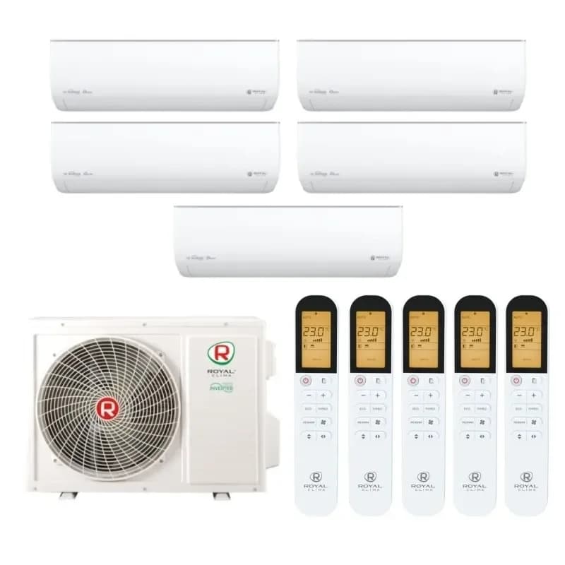 Мульти сплит система на 5 комнат Royal Clima 5TFM-42HN/OUT / RCI-GLD09HN - 5 шт.