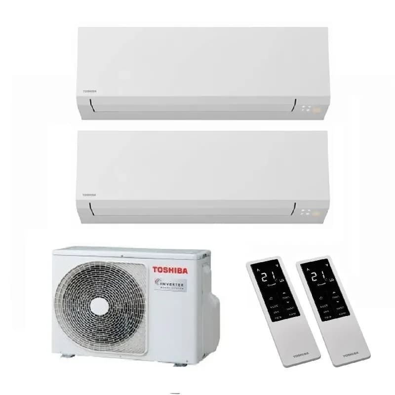 Мульти сплит система на 2 комнаты Toshiba RAS-2M18G3AVG-E / RAS-B10G3KVSG-E - 2 шт.