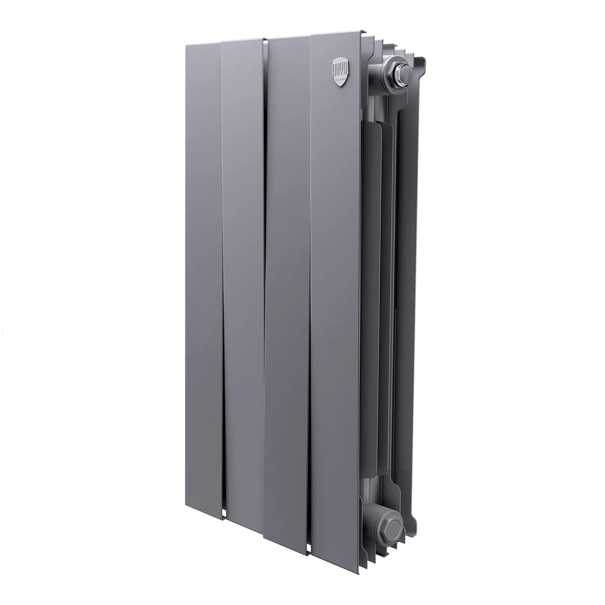 Радиатор биметаллический Royal Thermo PianoForte 500 Серебристый - 4 секц.