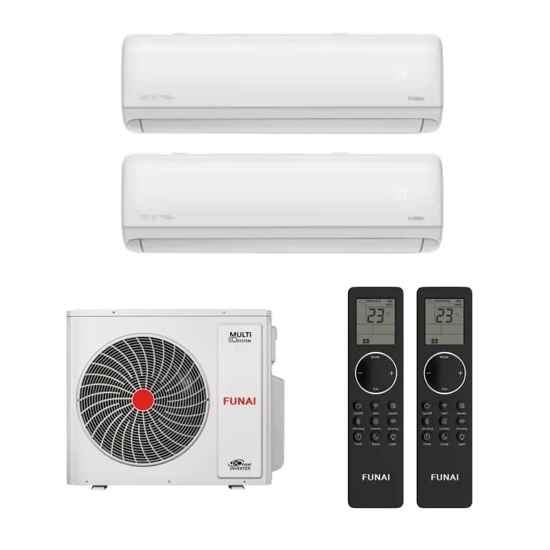 Мульти сплит система на 2 комнаты Funai RAM-I-2KG55HP.01/U / RAM-I-DA30HP.W01/S - 2 шт.