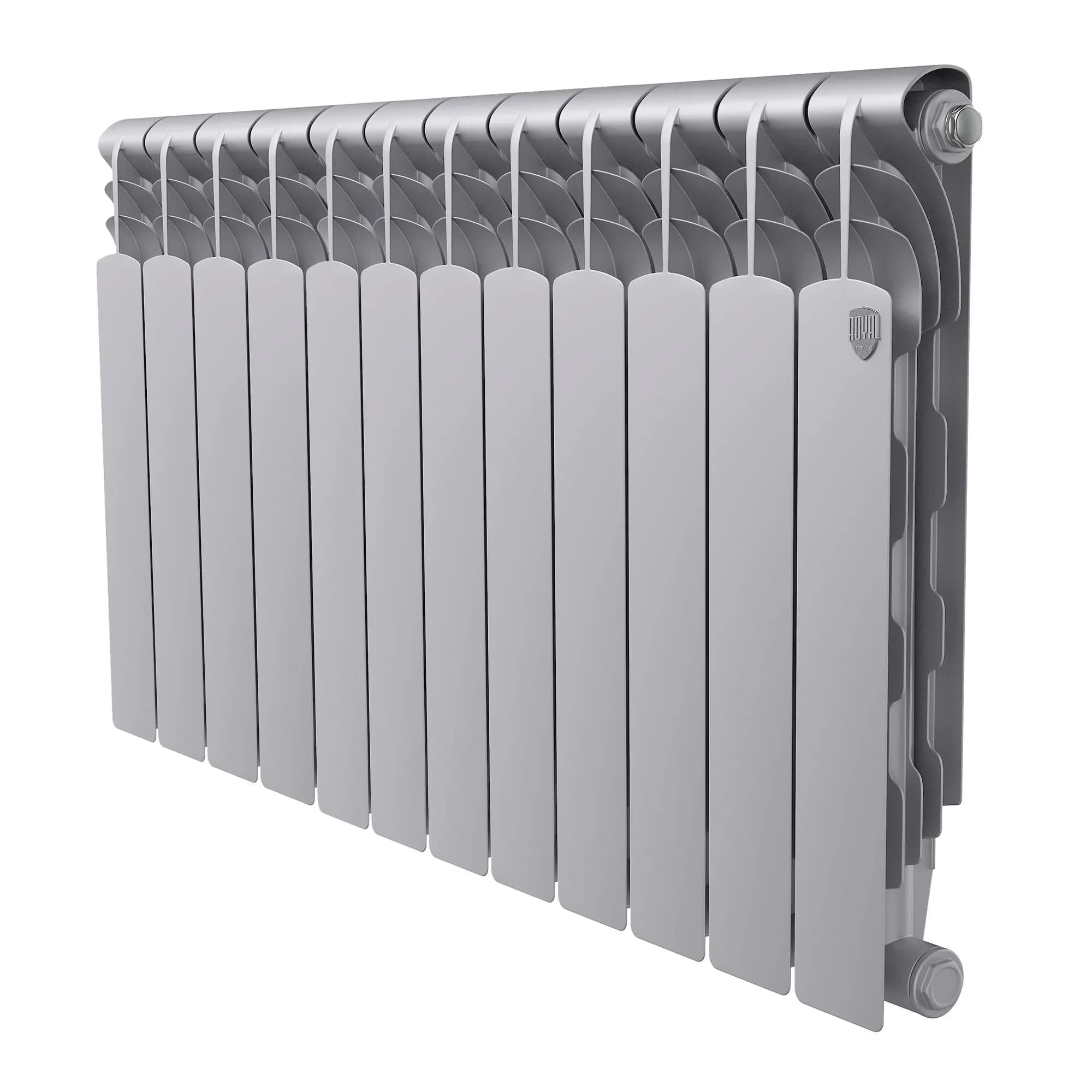 Радиатор биметаллический Royal Thermo Revolution Bimetall 500 2.0 / Silver Satin – 12 секц.