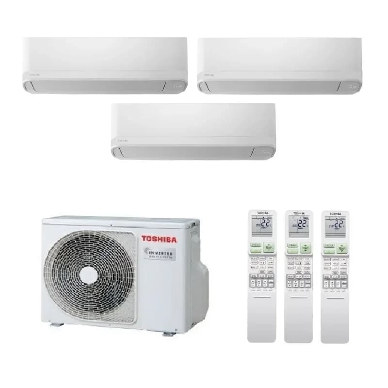 Мульти сплит система на 3 комнаты Toshiba RAS-3M18G3AVG-E / RAS-B07CKVG-EE - 3 шт.