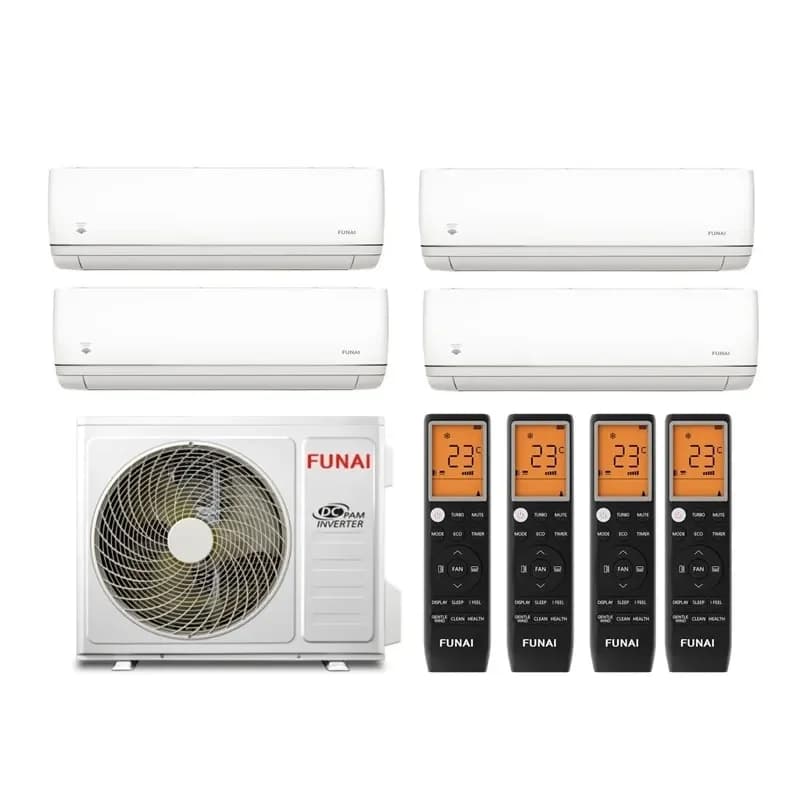 Мульти сплит система на 4 комнаты Funai RAM-I-4SKG105HP.02/U / RAM-I-KD30HP.W02/S - 4 шт.