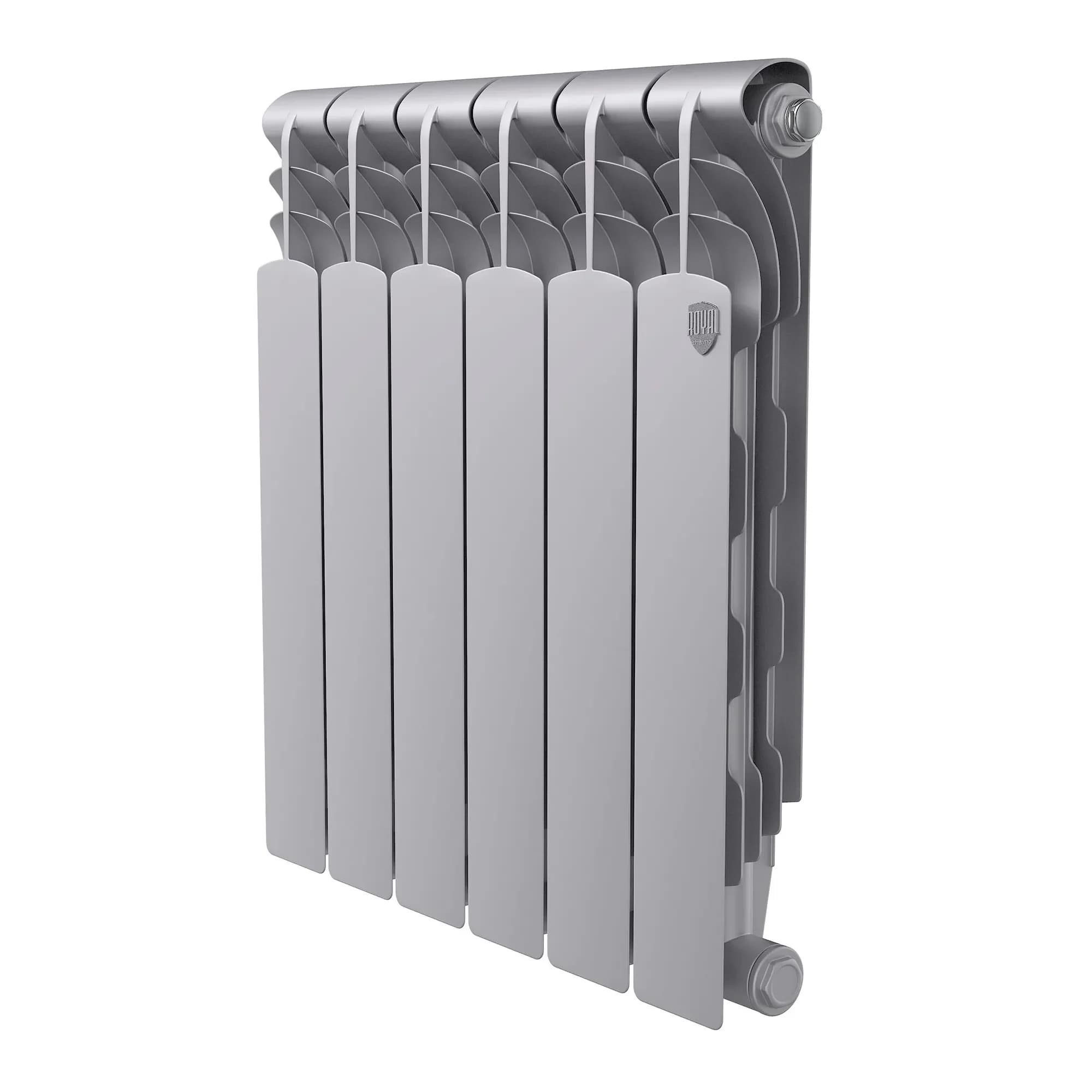 Радиатор биметаллический Royal Thermo Revolution B 500 Серебристый – 6 секц.