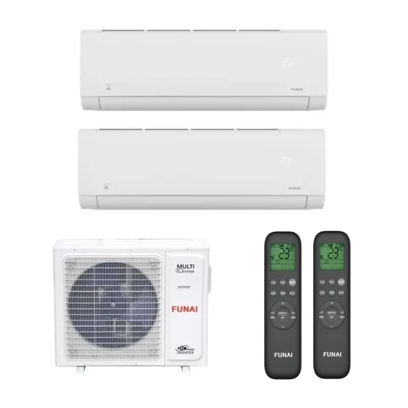 Мульти сплит система на 2 комнаты Funai RAM-I-2OK40HP.01/U / RAM-I-SG25HP.W03/S - 2 шт.