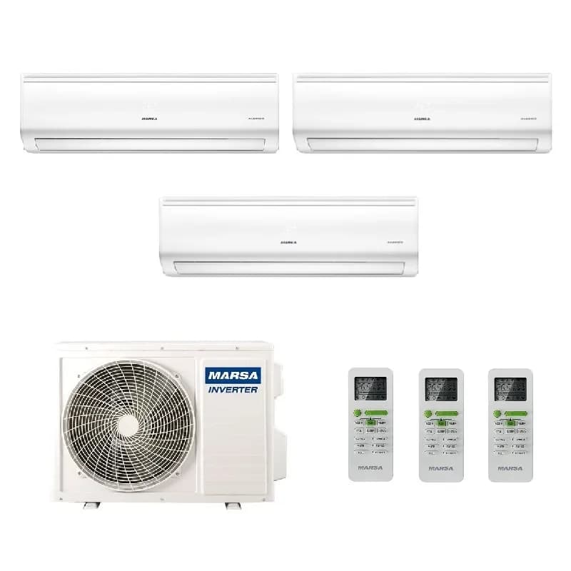 Мульти сплит система на 3 комнаты Marsa MRK-3M27HTPE-W / MRK-T09PA - 3шт.